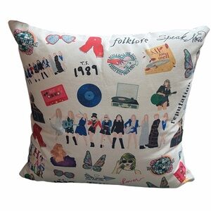 Taylor Swift Eras Tour Collage Pillow Fan Made Merch 18x18